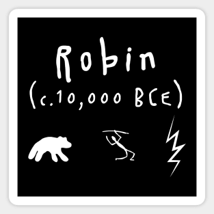 Robin - Ghosts - white Magnet